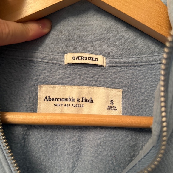 Abercrombie & Fitch Oversized Blue Quarter-Zip Sweater Men’s Small - Picture 3 of 3